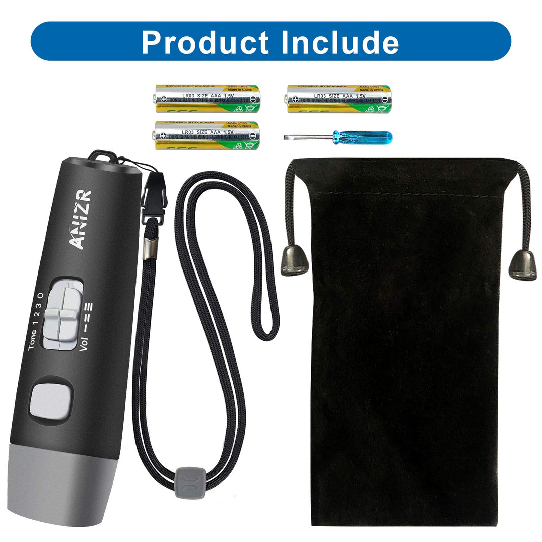 ANIZR Electronic Whistles with Lanyard,Adjustable 3 Tone & 3 High Volume Hand Emergency Whistle Basketball Referee Whistle for Coach,Teacher,Police,Outdoor Camping Boating Hiking,Black (with Battery)