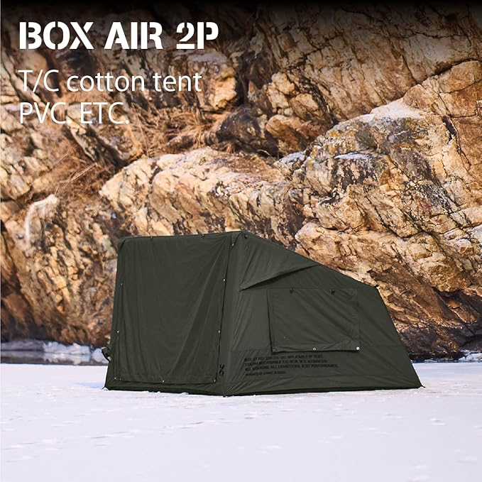 2025 Upgraded Canvas Inflatable Tents for Camping, Windproof Blow Up Air Tent with Pump,No Assembly Needed Luxury Camping Tents