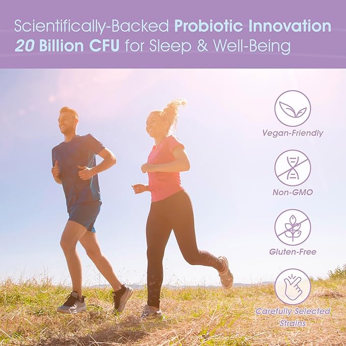 Advanced Probiotic PDA6-20 Billion CFU Probiotic- Sleep & Mood Balance, Gut Health & Digestive Wellness, Great Tasting, Portable 12 Tablets for Daily Support(12)