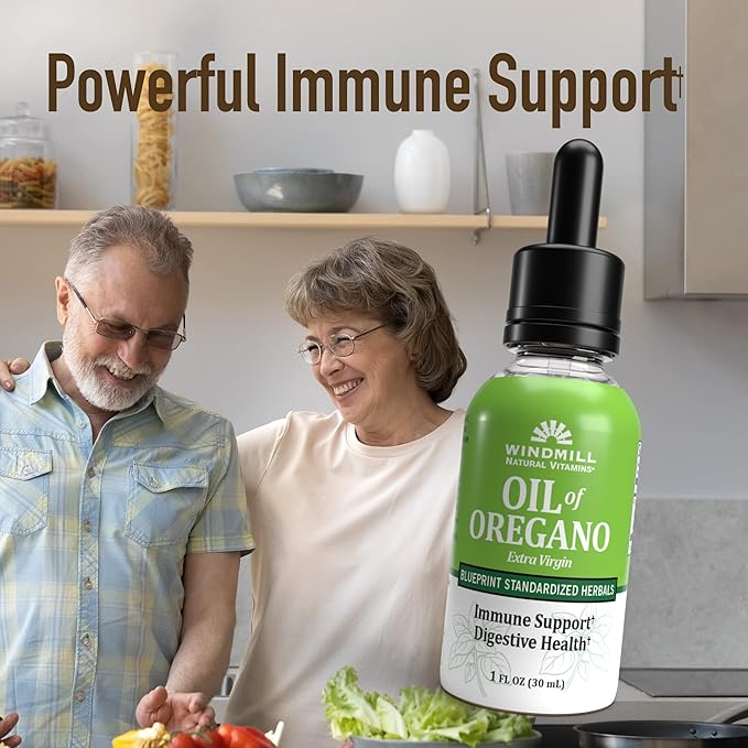 Windmill Natural Vitamins Oil of Oregano, Herbal Blend for Immune Support, Supports Digestive Health, 1 fl oz, 448 Servings (Pack of 2)