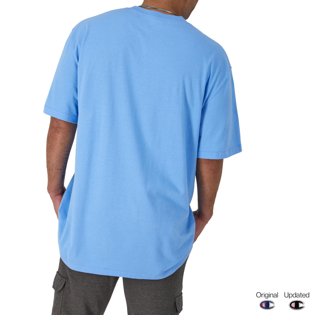 Champion mens Classic Jersey Tee Shirt, Swiss Blue, Small US