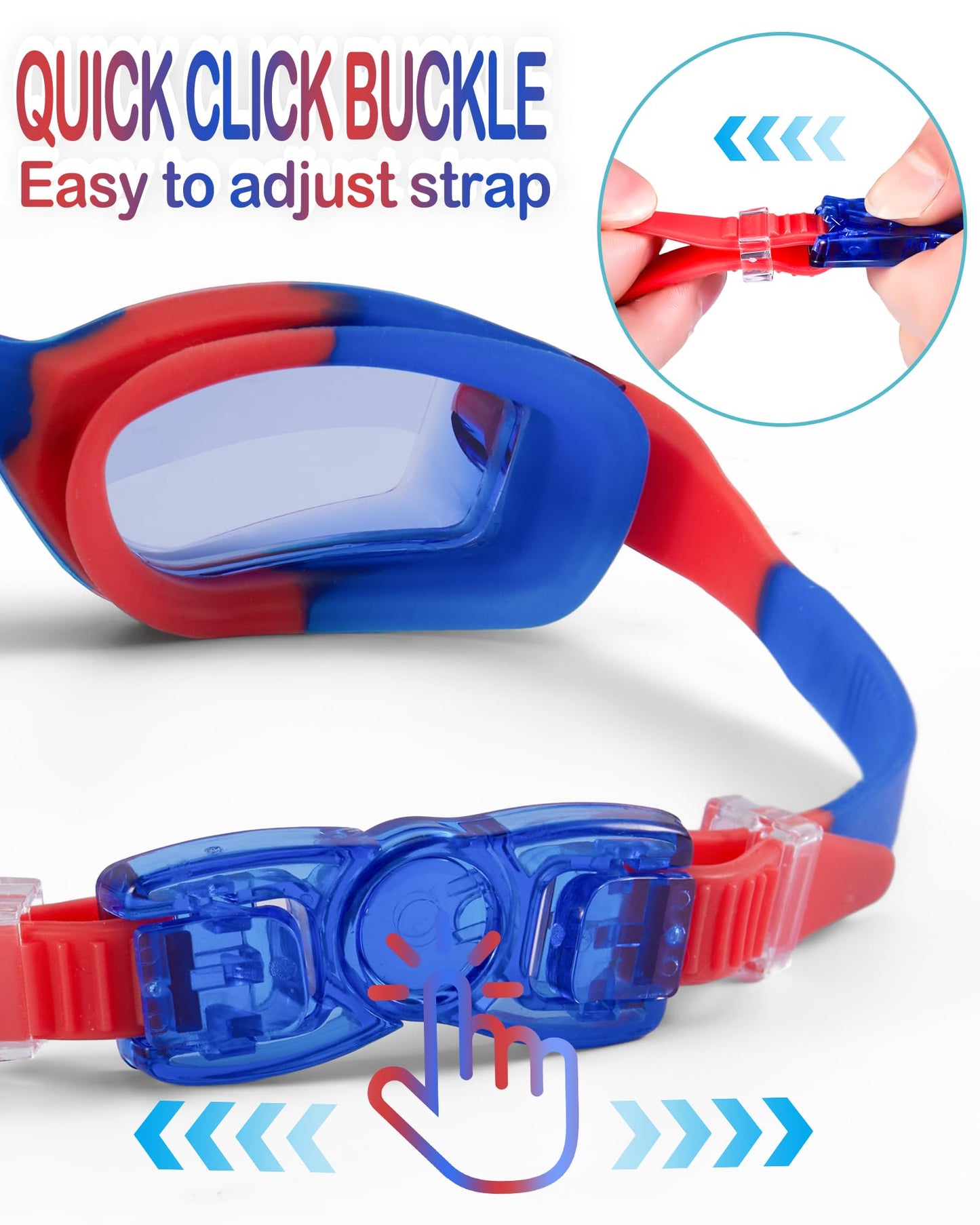 Aegend Kids Swim Goggles, Pack of 2 Swimming Goggles for Children Boys & Girls Age 3-14
