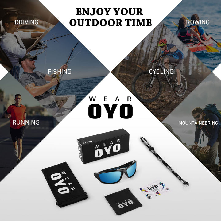 WEAROYO Polarized Sports Sunglasses for Men Women,Cycling Running Driving Fishing Trekking Sun Glasses 100% UV Protection