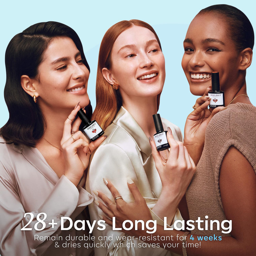 modelones Gel Nail Polish Set 6 Colors Blue Glitter Galaxy Dark Blue 9D Cat Eye Gel Nail Polish with Magnet Light White Shimmer Pearl Soak Off Led Nail Art DIY Salon Gift For Women