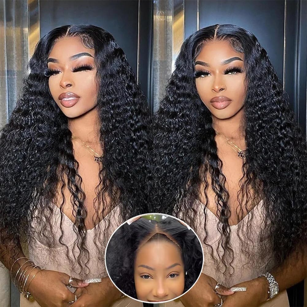 Jenniferita 28 Inch Wear And Go Glueless Wigs Human Hair Pre Plucked Pre Cut Lace 200% Density Hd Transparent Lace Closure Wigs
