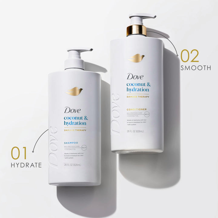 Dove Conditioner Coconut & Hydration for Dry Hair with Bio-Protein Care Technology and Coconut Oil 28 Fl Oz