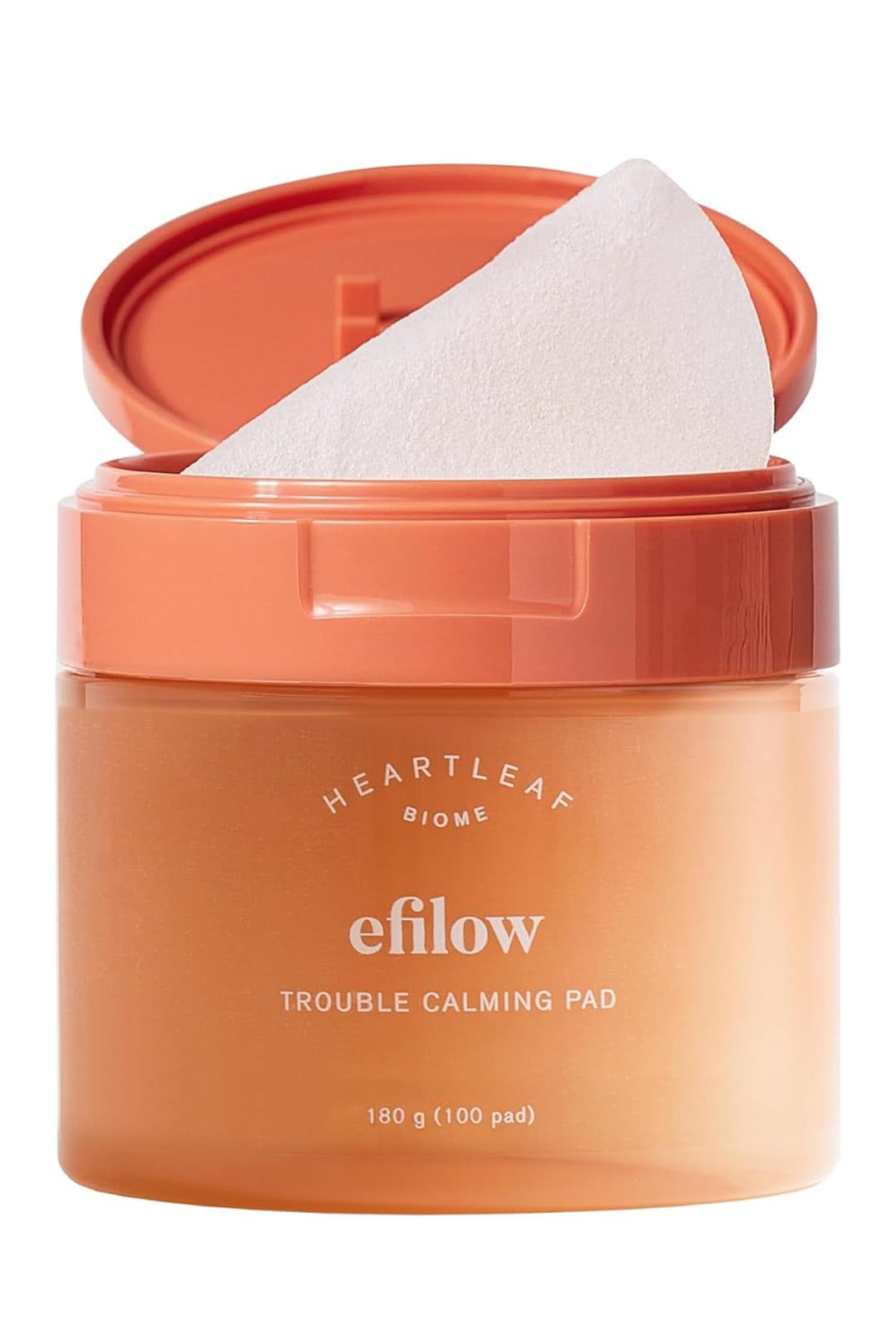 EFILOW Heartleaf Biome Trouble Calming Pad 100 Sheets | Gentle Korean Toner Pads for Sensitive Skin | Soothing Cleansing Pads for Face Redness and Sensitivity | Pure & Refreshing Korean Face Pads