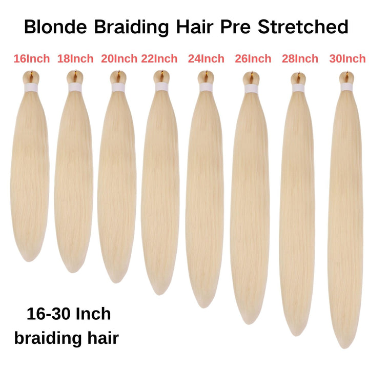 Blonde Braiding Hair Pre Stretched Knotless Braids Hair Extension 28 Inch Fake Blonde Hair for Braiding