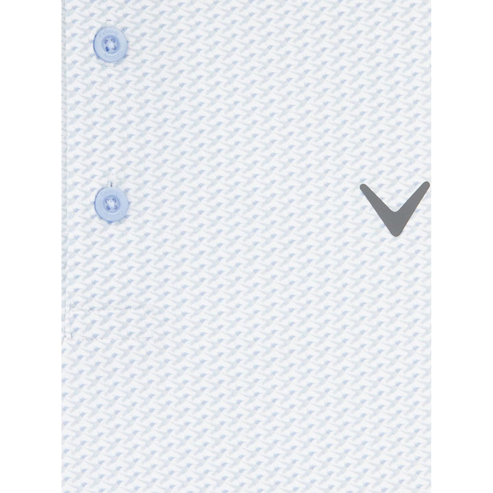 Callaway Men's Performance Short Sleeve Golf Polo (XX-Large, White Chambray)