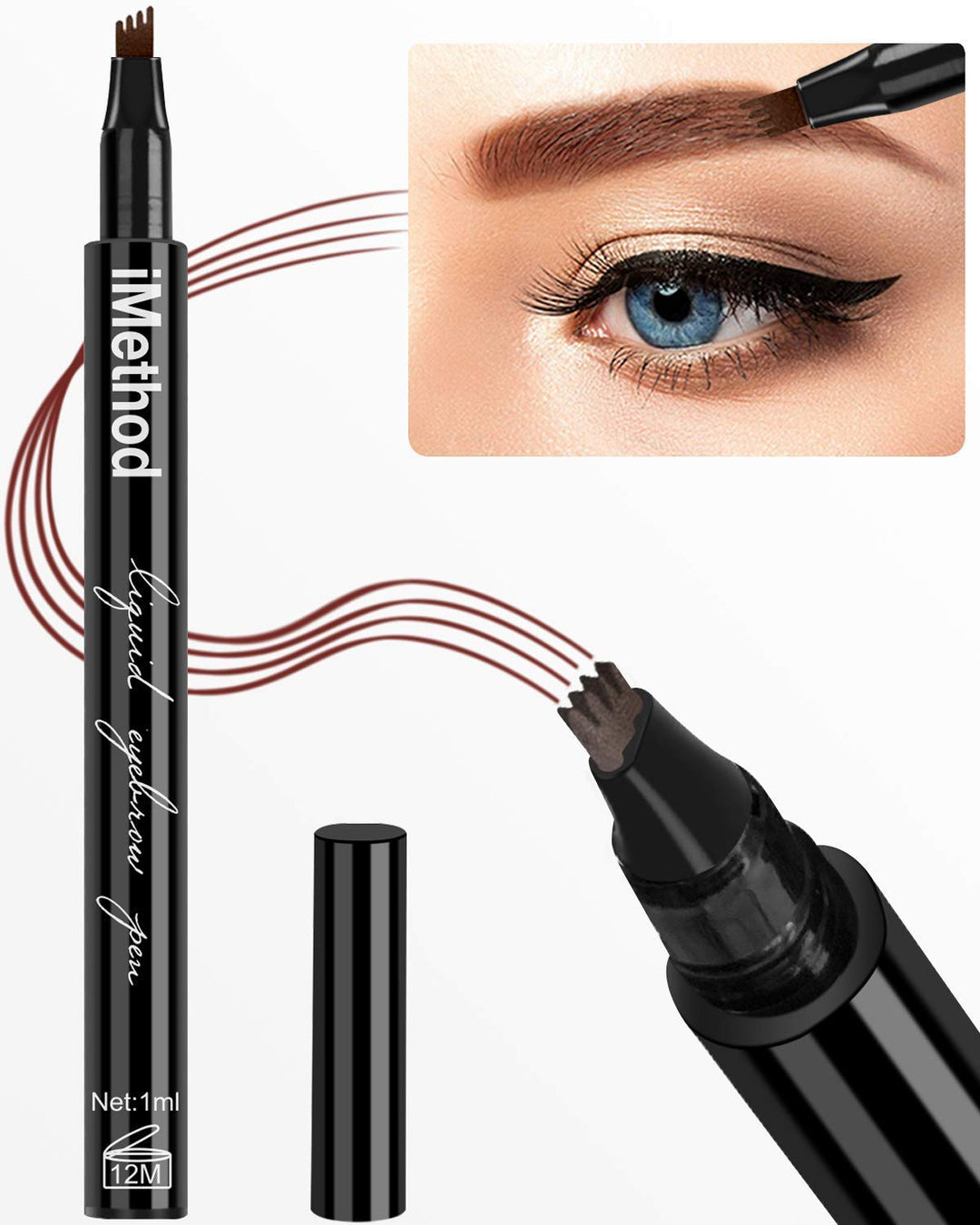Imethod Eyebrow Pen - Imethod Eyebrow Pencil With A Micro-Fork Tip Applicator Creates Natural Looking Brows Effortlessly And Sta