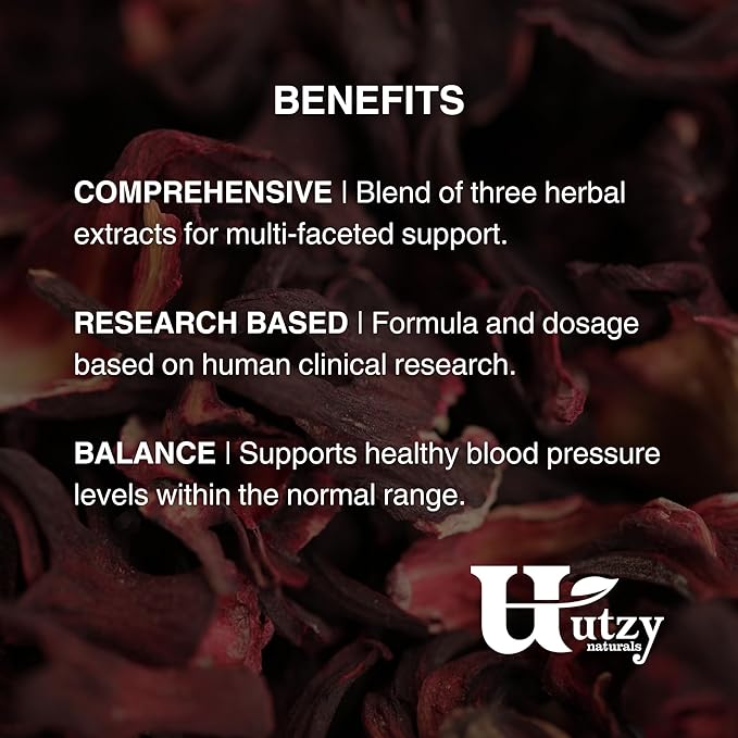 Hiburil | Blood Pressure Support Formula | with Olive Leaf Extract, Hibiscus Extract, & Lemon Balm Extract | 90 Capsules