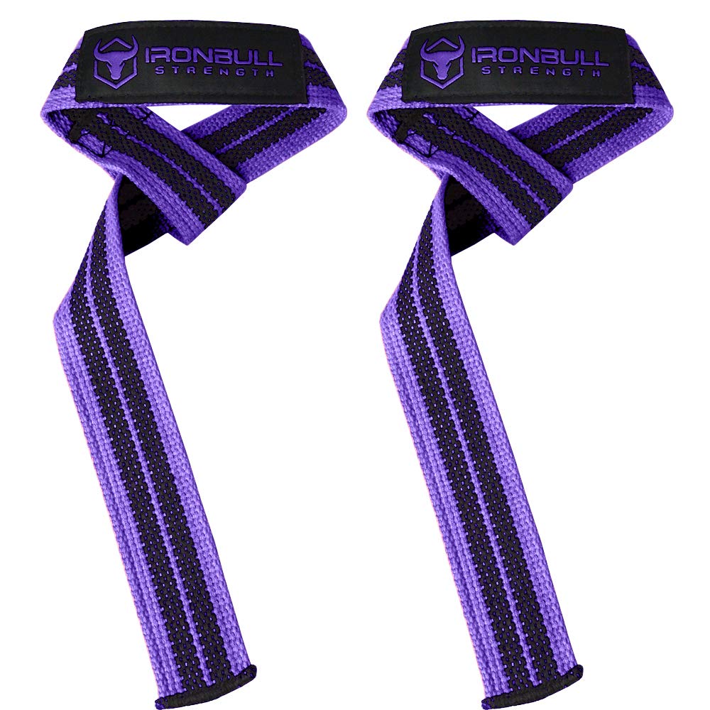 Lifting Straps (1 Pair) - Padded Wrist Support Wraps - For Powerlifting, Bodybuilding, Gym Workout, Strength Training, Deadlifts & Fitness Workout (Purple - No Padding)