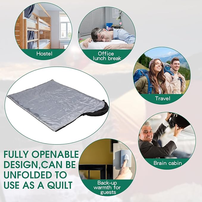 Tudomro 16 Pack Camping Sleeping Bags Bulk Adults Envelope 4 Season Cold Warm Weather Lightweight Waterproof Compact Backpacking Sleeping Bag for Travel Hiking