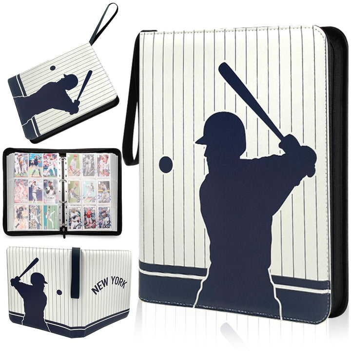 Zxojd Card Binder 720 Pockets, Trading Card Binder with Sleeves, Baseball Card Binder, Trading Card Albums Sports Card Binder Collectible Fits 720 Cards with 40 Removable Sleeves (Blue)