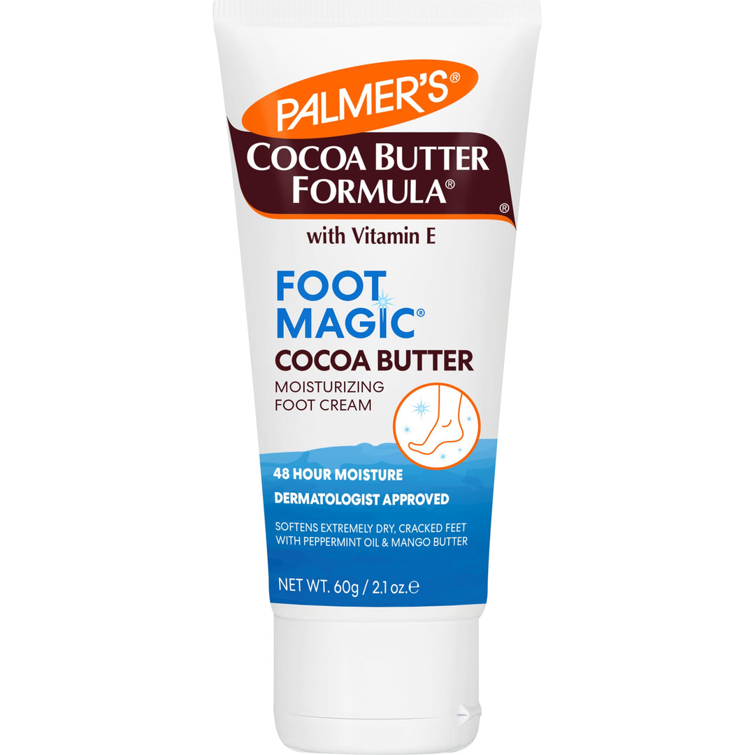 Palmer'S Cocoa Butter Formula Foot Magic Moisturizing Foot Cream For Dry, Cracked Heels, Feet Moisturizer With Peppermint Oil &