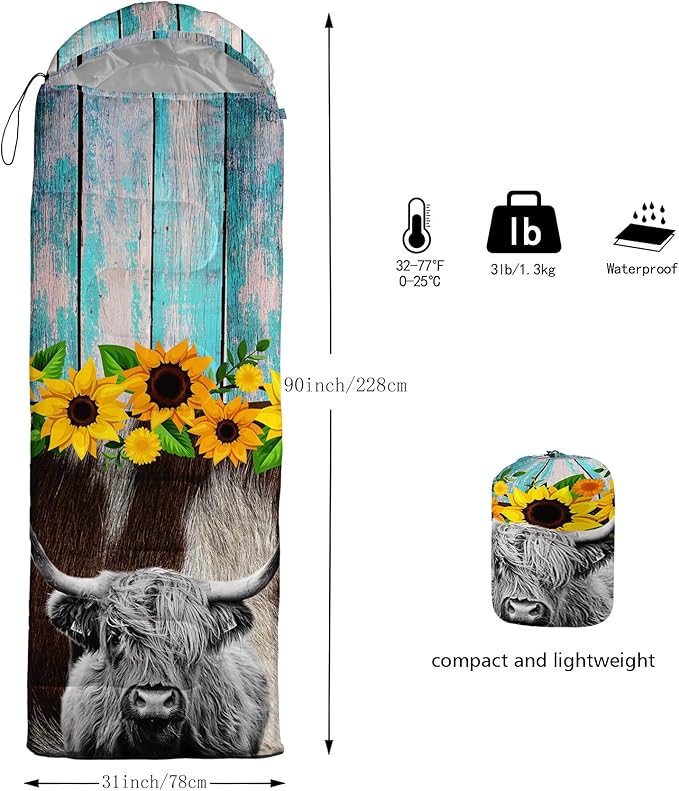 Axolotl Unicorn Sleeping Bag for Kids Boys Girls–Lightweight Warm Cold Weather Sleeping Bags,Waterproof Portable Sleeping Bag with Compression Sack for Camping Backpacking Outdoor Indoor