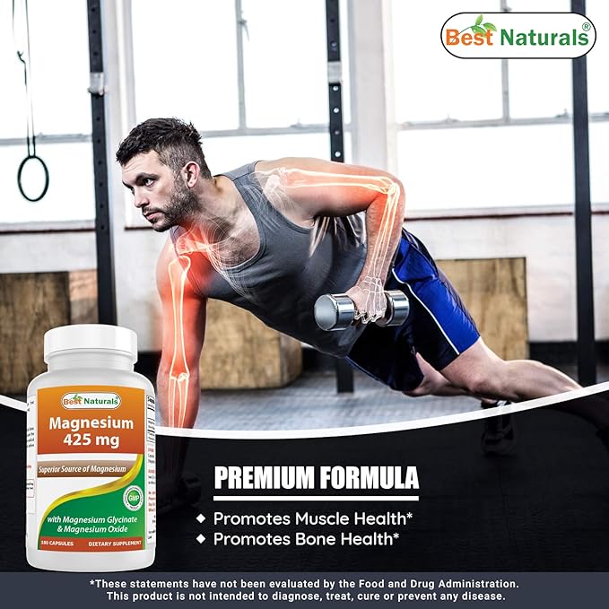 Best Naturals D-Mannose 1500 mg & Magnesium Glycinate 425 mg