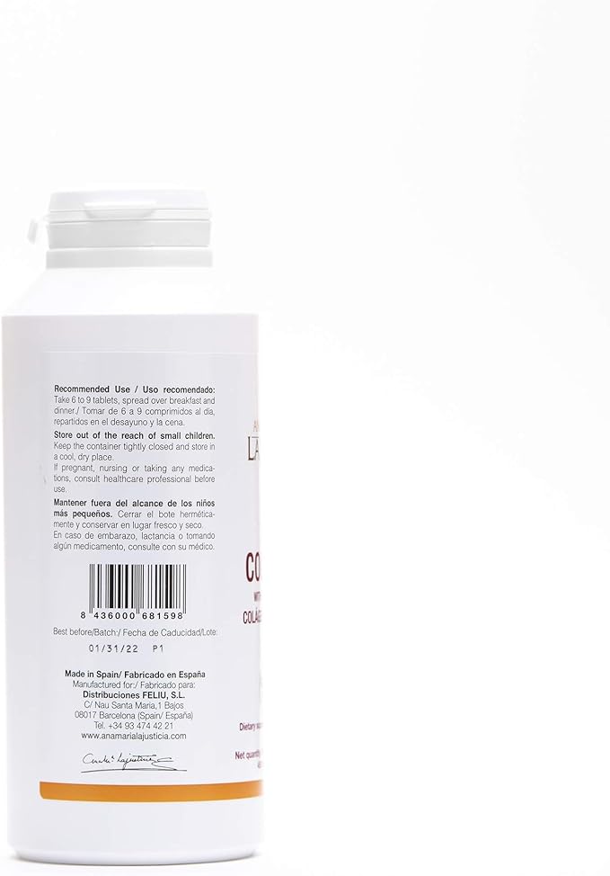 Ana Maria Lajusticia -- 3 Pack High Absorption Collagen Pills with Magnesium. Healthy Skin, Nails, Hair and Ligaments. Natural Supplement, 450 Tablets.