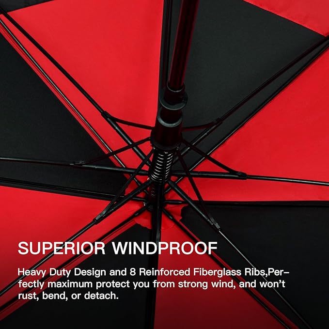 Auto Open Golf Umbrellas 62/68/72 Inch Extra Large Oversize for Business & Home, Ventilated Double Canopy Windproof Waterproof Stick Umbrella for Rain & strong wind