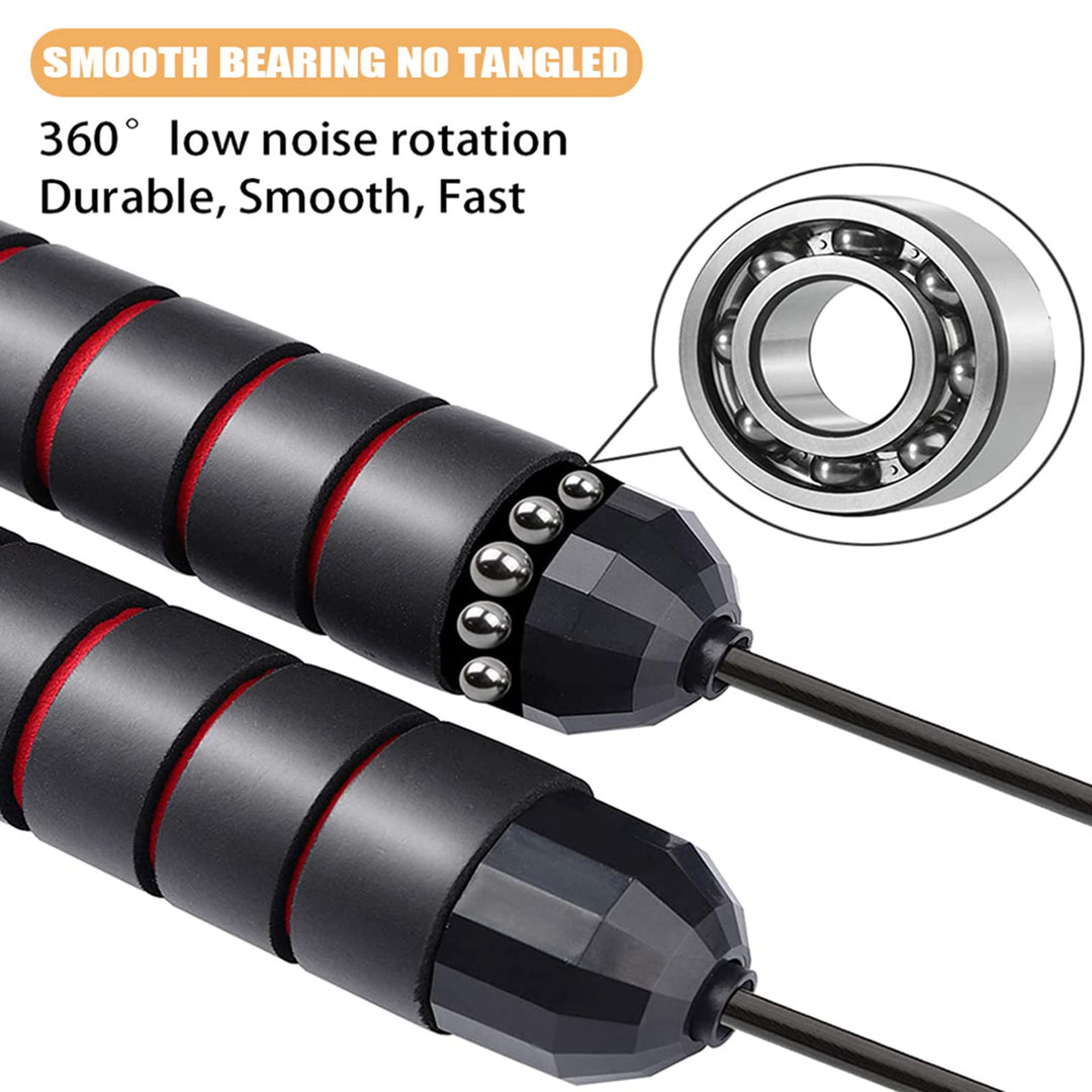 Redify Jump Rope,Jump Ropes for Fitness for Women Men and Kids,Speed Jumping Rope for Workout with Ball Bearings,Adjustable Skipping Rope for Exercise&Slim Body at Home School Gym (Red)