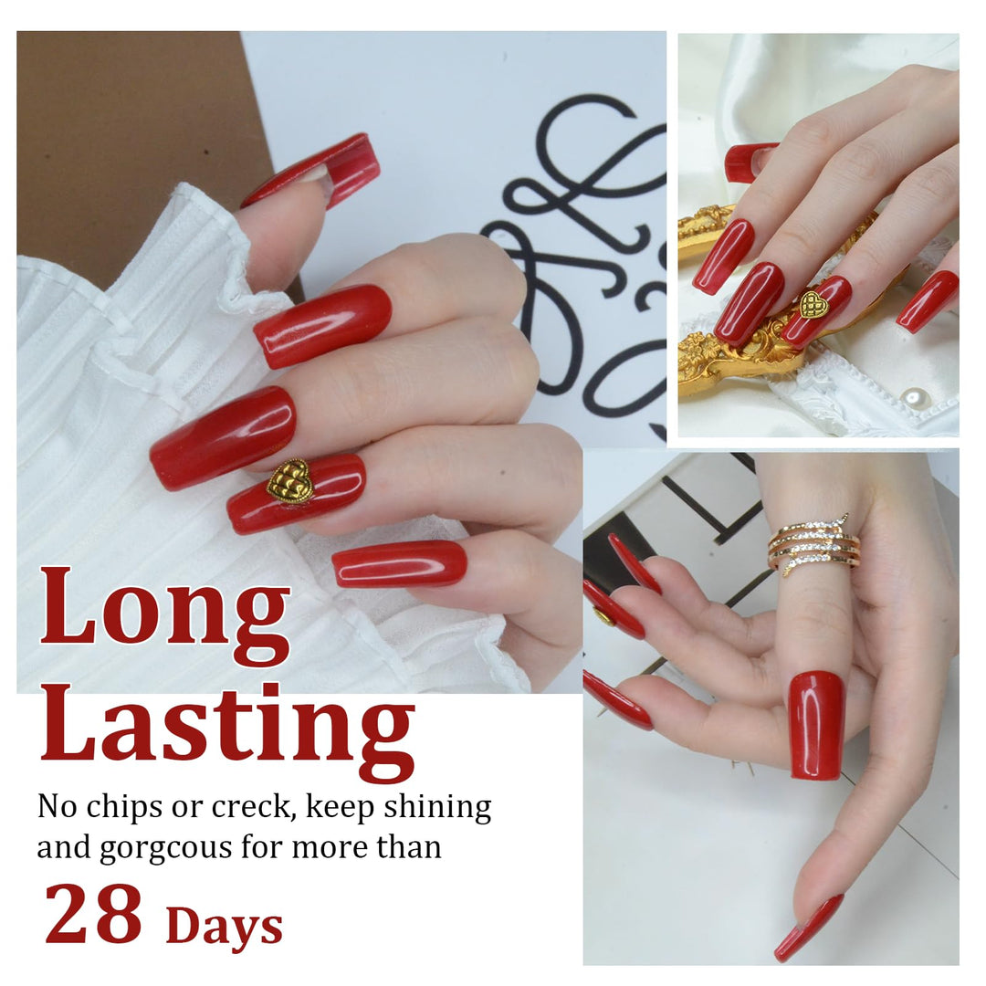 eodci 28g Dip Powder - Dark Red Color Nail Dipping Powder French Powder Pro Collection System Nail Art Starter Manicure Salon Home DIY for Girls Women Long-Lasting