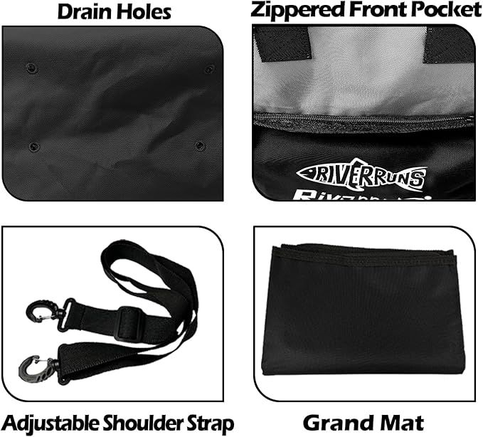 Riverruns Fishing Hunting Wader Bag with Vented Mesh, Waders Boots Bag, Fly Fishing Backpack for Fishing, Hiking, Camping