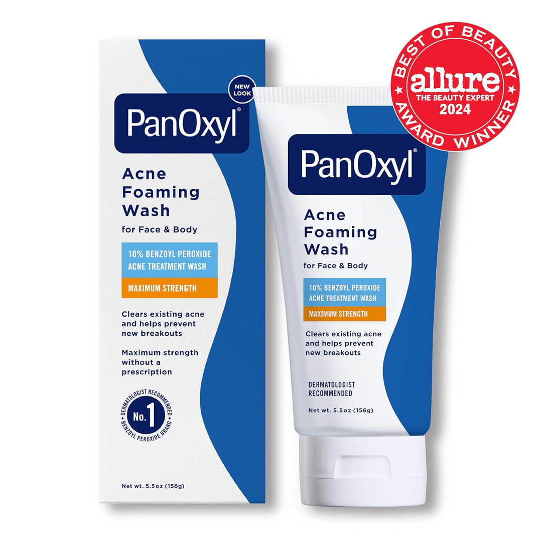 PanOxyl 10% Benzoyl Peroxide Acne Foaming Wash | Maximum Strength, 5.5 Oz