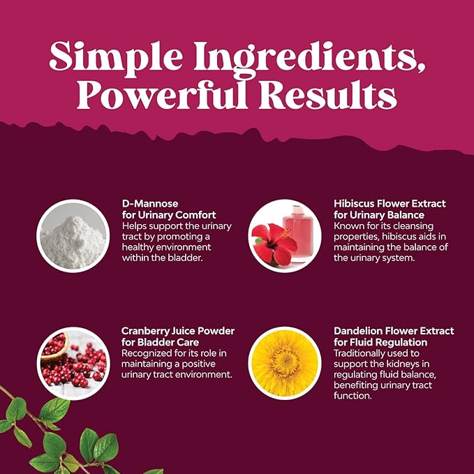 Natures Craft Bundle of D Mannose Capsules for Urinary Tract Health for Women Fast Acting Super Concentrated Cranberry 90ct and Colon Cleanser & Detox - Probiotic Supplement Body Cleanse