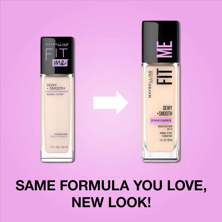 Maybelline Fit Me Dewy + Smooth Foundation, Mocha, 1 fl. oz. (Packaging May Vary)