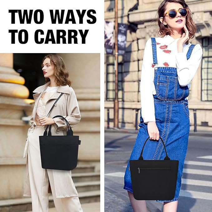 Aosbos Lunch Bag Lunch Box for Women Lunch Tote Bag Insulated Lunch Cooler Bag Thermal LunchBox Adult Bolsa Termica Almuerzo Lonchera, Black