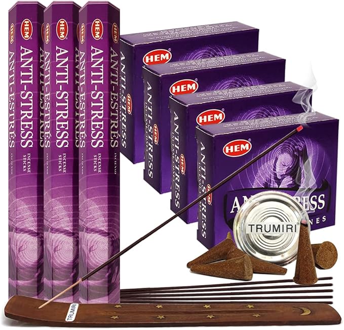 Anti Incense Sticks and Cone Incense Holder Variety Pack Bundle insence insense insienso
