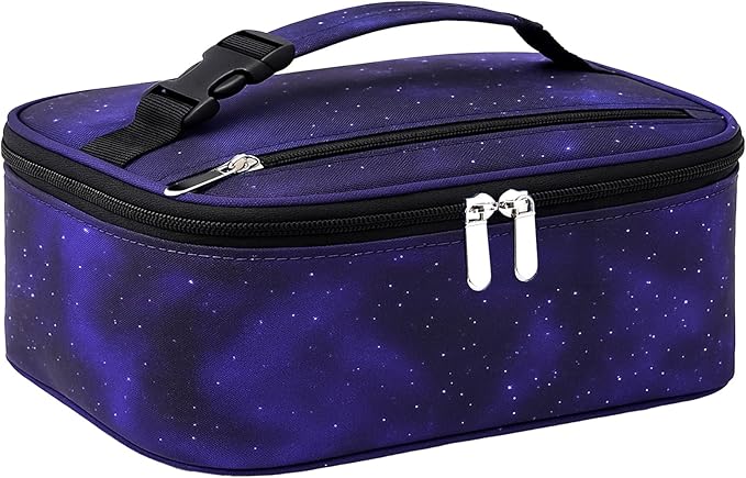 Small Lunch Box Insulated Lunch Bag for Women Men, Bento Kids Lunch Box, Compact Portable Thermal Meal Cooler Bags with Buckle Handle for Work & School, Astral 5L