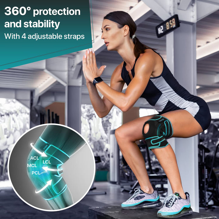 DR. BRACE ELITE Knee Brace with Side Stabilizers & Patella Gel Pads for Maximum Knee Pain Support and fast recovery for men and women-Please Check How To Size Video (Earth, X-Large)