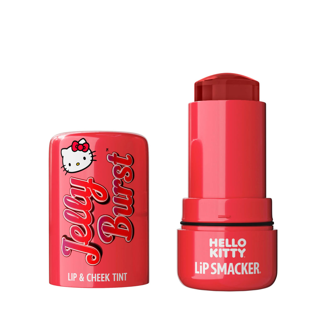 Lip Smacker Hello Kitty So Jelly Lip & Cheek Tint, Moisturizing Sheer & Buildable Color, Fun Bouncy Jelly Texture, Sweet Apple Flavor - Apple