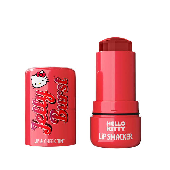 Lip Smacker Hello Kitty So Jelly Lip & Cheek Tint, Moisturizing Sheer & Buildable Color, Fun Bouncy Jelly Texture, Sweet Apple Flavor - Apple