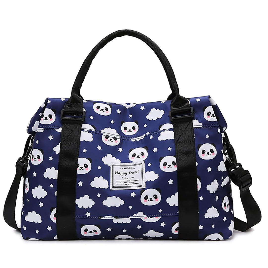 Travel Duffle Bag Weekender Overnight Bag Gym Tote Bag with Dry and Wet Separated Pocket for Women Girls Shoulder Bag Workout Duffel Bag Water Resistant (cute panda)