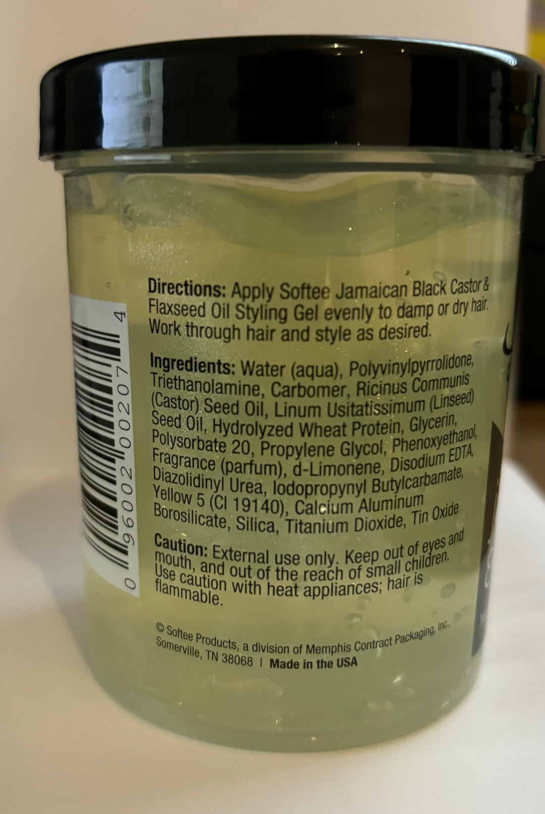 Softee jamaican black castor & flaxseed oil styling gel 8 ounce, Green, 8 Ounce