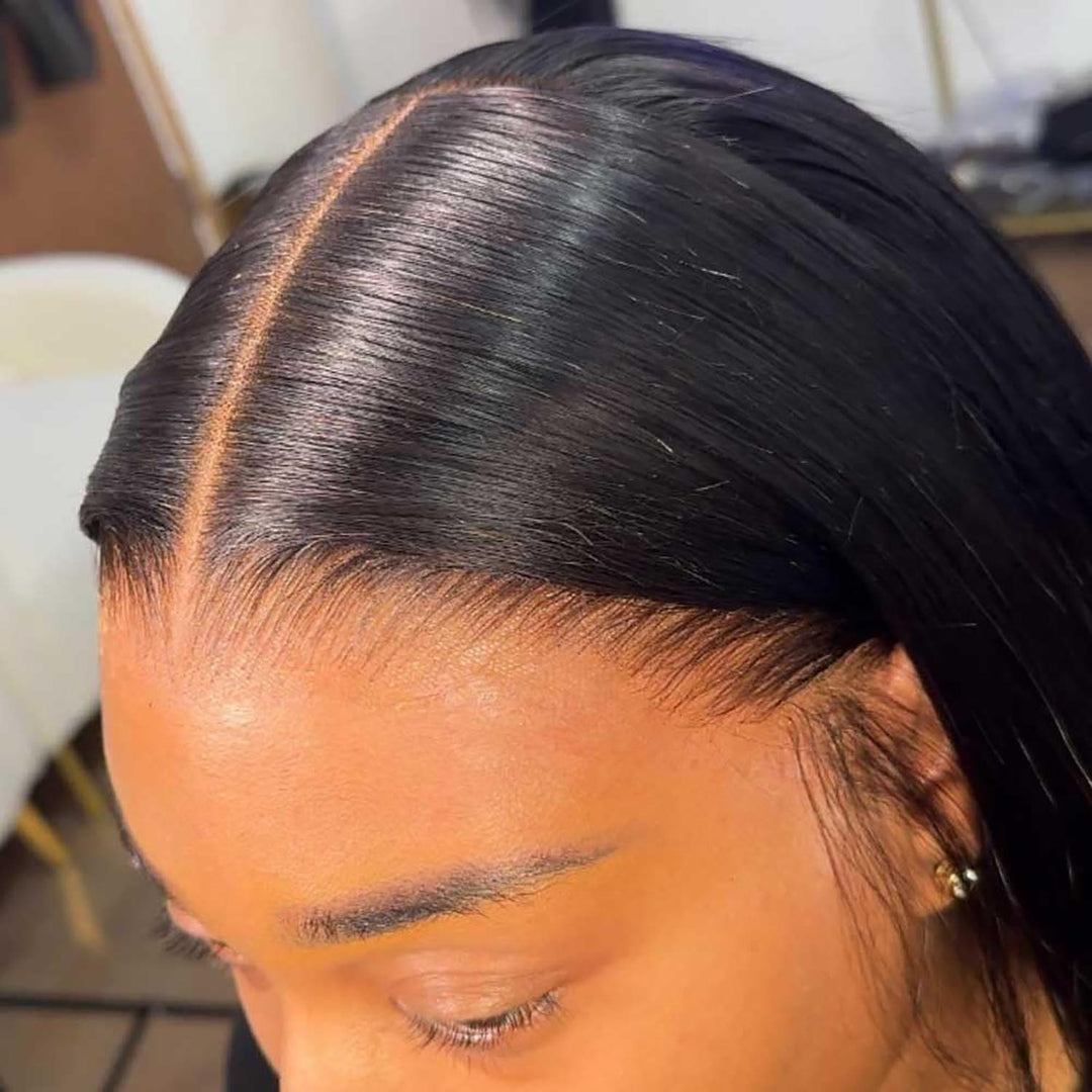 UMEGOOD 13x6 Full Frontal Skinlike Real HD Lace Wig,Ultra-fitted Design Pre-Plucked Hairline Bleach Knots 250% Density 13x6 Straight Lace Frontal Wigs Human Hair For Black Women 28inch