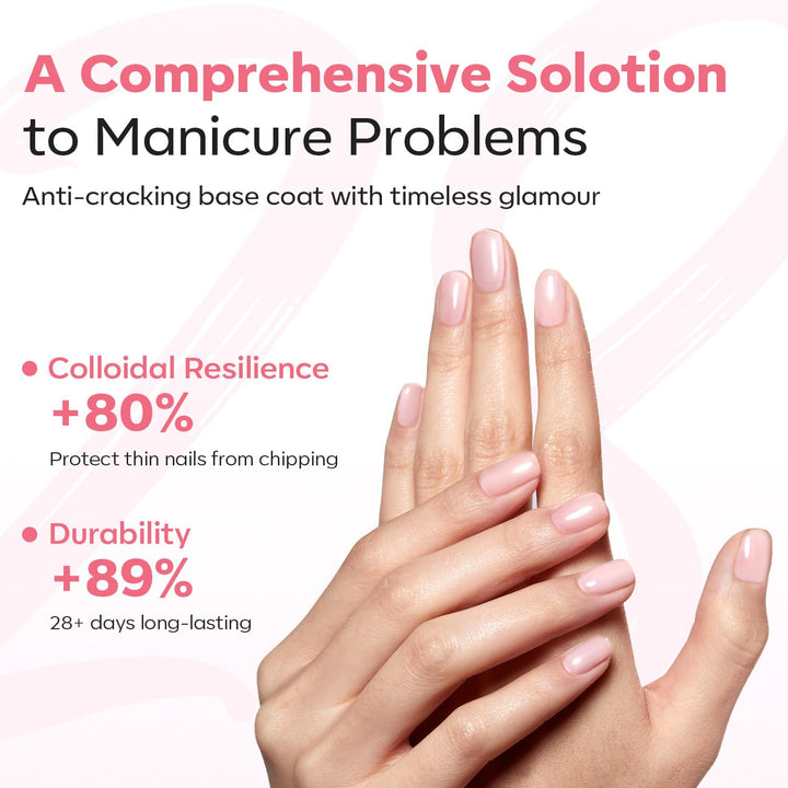 Builder Gel | Jelly Pink 6-In-1 Rubber Base Coat for Fragile Nails