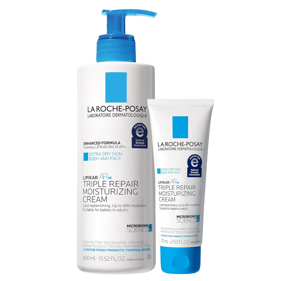 La Roche-Posay Lipikar AP+ Moisturizing Cream – Face & Body Lotion For Dry Skin | Shea Butter & Niacinamide