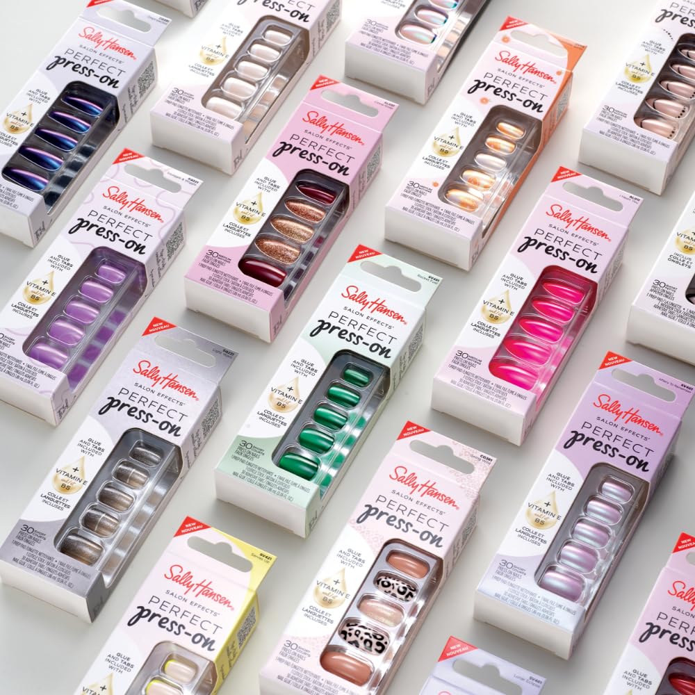 Sally Hansen Instant Cuticle Remover | Press-On Nails Set with Glue & Tabs