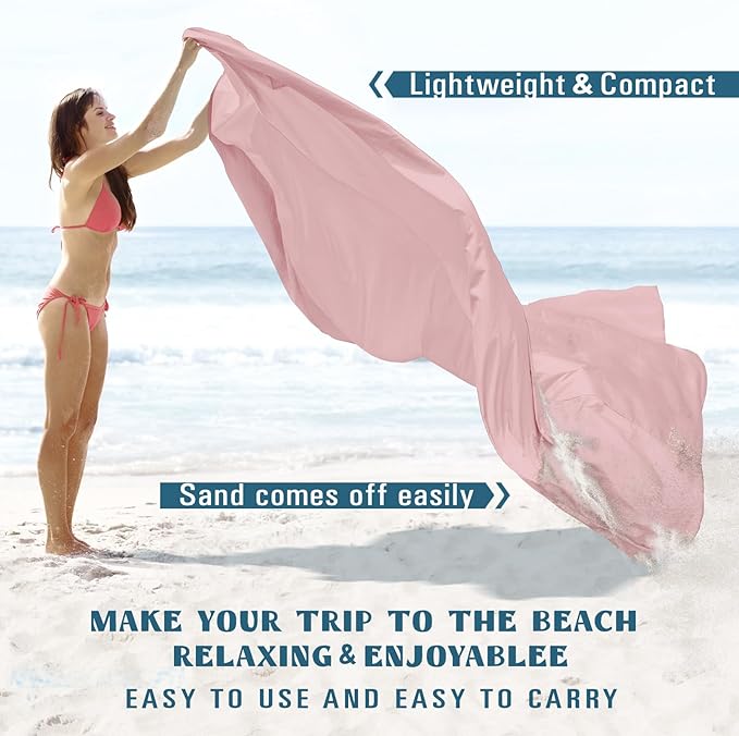 Beach Blanket Sandproof Waterproof 10'×9' 1-8 Adults Oversized,Compact Lightweight Durable Beach Mat for Travel Camping Hiking Picnic Blanket