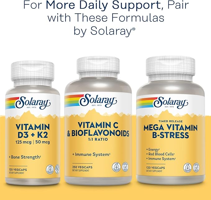 Solaray Calcium Magnesium Citrate 1:1 Ratio, Healthy Bones, Teeth, Muscle & Nervous System Support, 30 Serv, 180 VegCaps