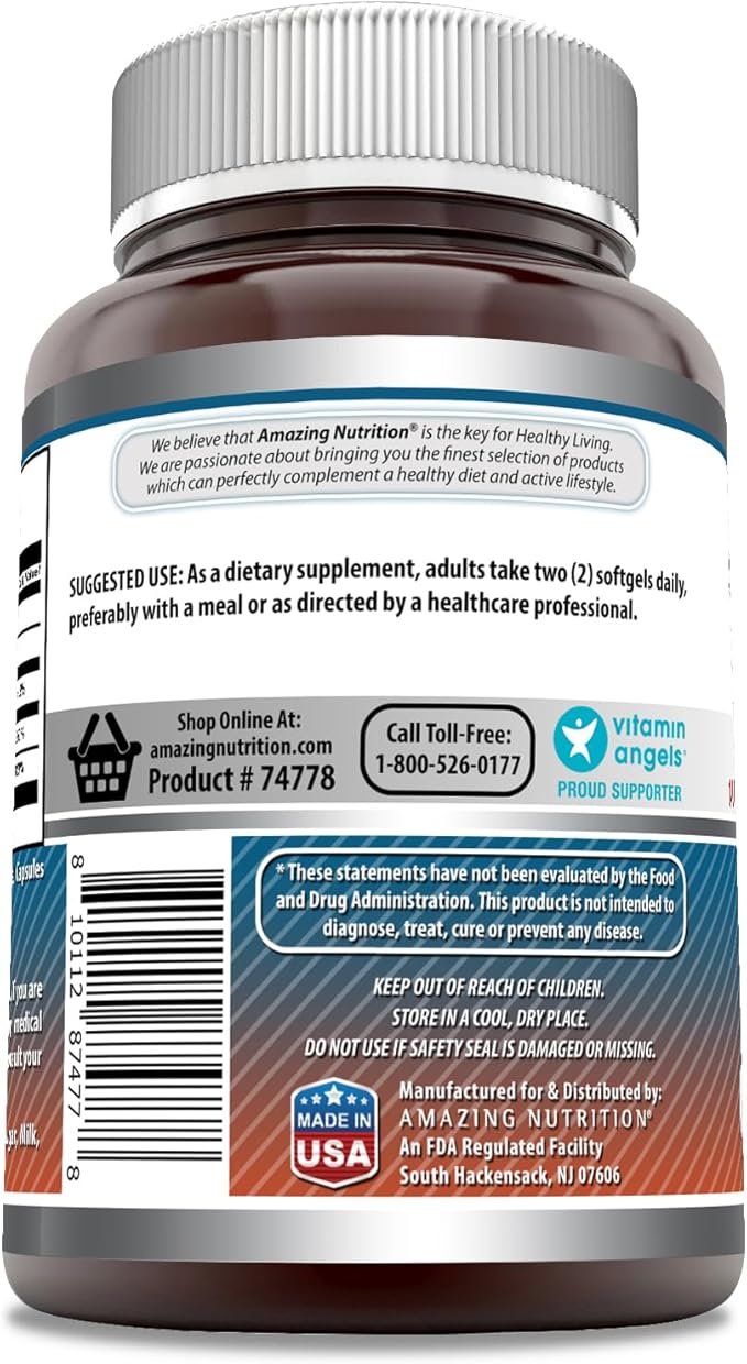 Amazing Formulas Calcium with Vitamin D3 Softgels Supplement | Non-GMO | Gluten-Free (120 Count)