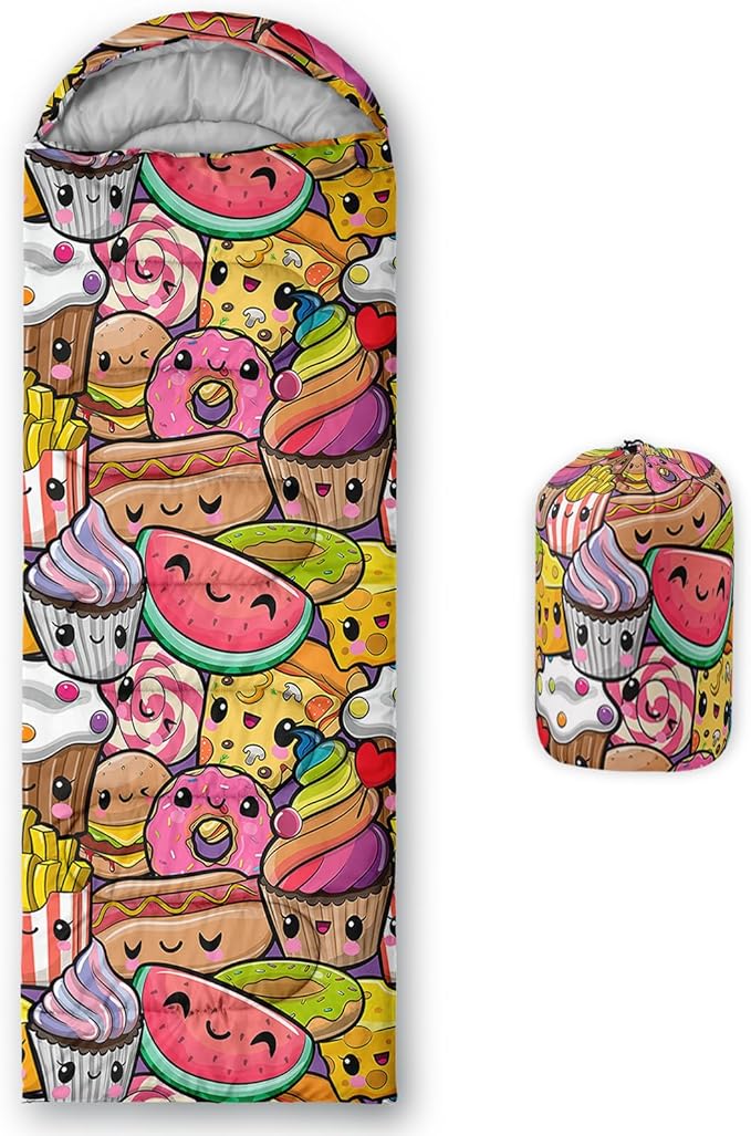 AILONEN Boys Sports Camping Sleeping Bags,Lightweight & Waterproof,3 Season Warm & Cool Weather,Black Player Basketball Sleeping Bags for Kids Adults,Travelling,Outdoors