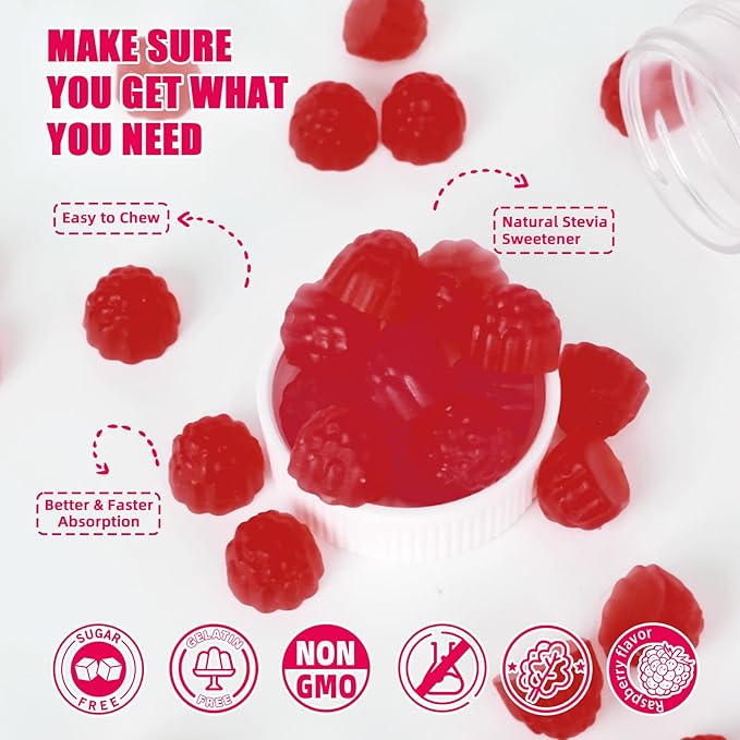 Beet Root Gummies - Beets Chewables for Heart & Circulation Support Nitric Oxide Energy Boost, Sugar Free Beet Gummies Supplement for Blood Pressure with Vitamin C D B12 Grapeseed Coenzyme Q10 60ct
