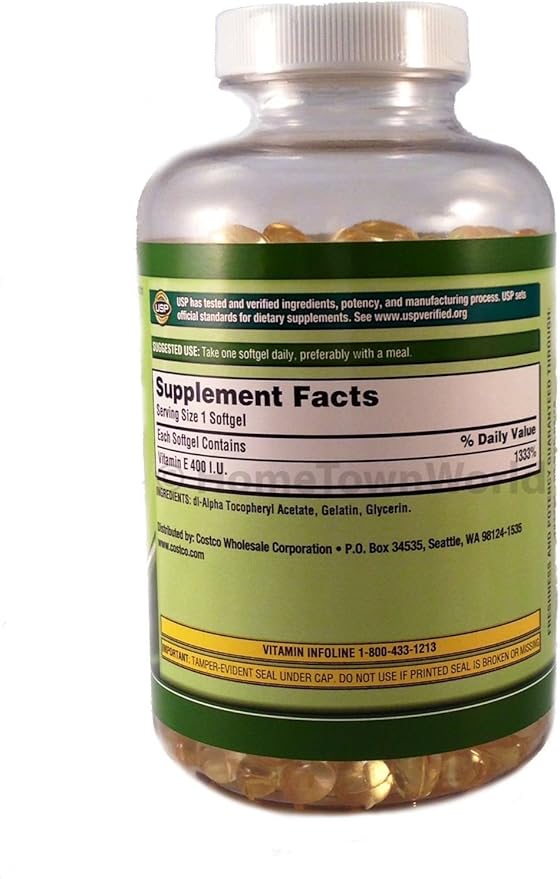 Vitamin E 400 Iu 500 Softgels Supports Healthy Immune