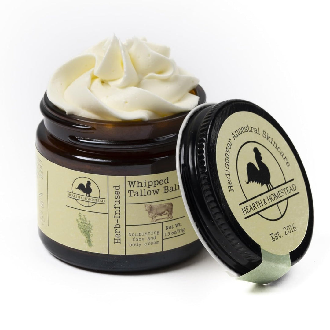 Handmade Tallow Balm | Fragrance-Free & Nourishing | 1.3 Oz Butter Almond