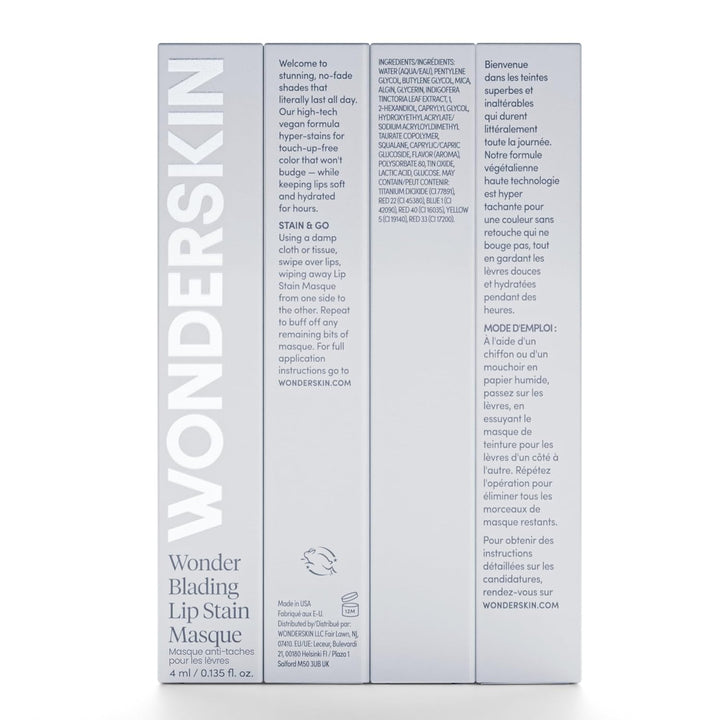 Wonderskin Wonder Blading Lip Stain Kit | Waterproof Red Tint | Long-Lasting