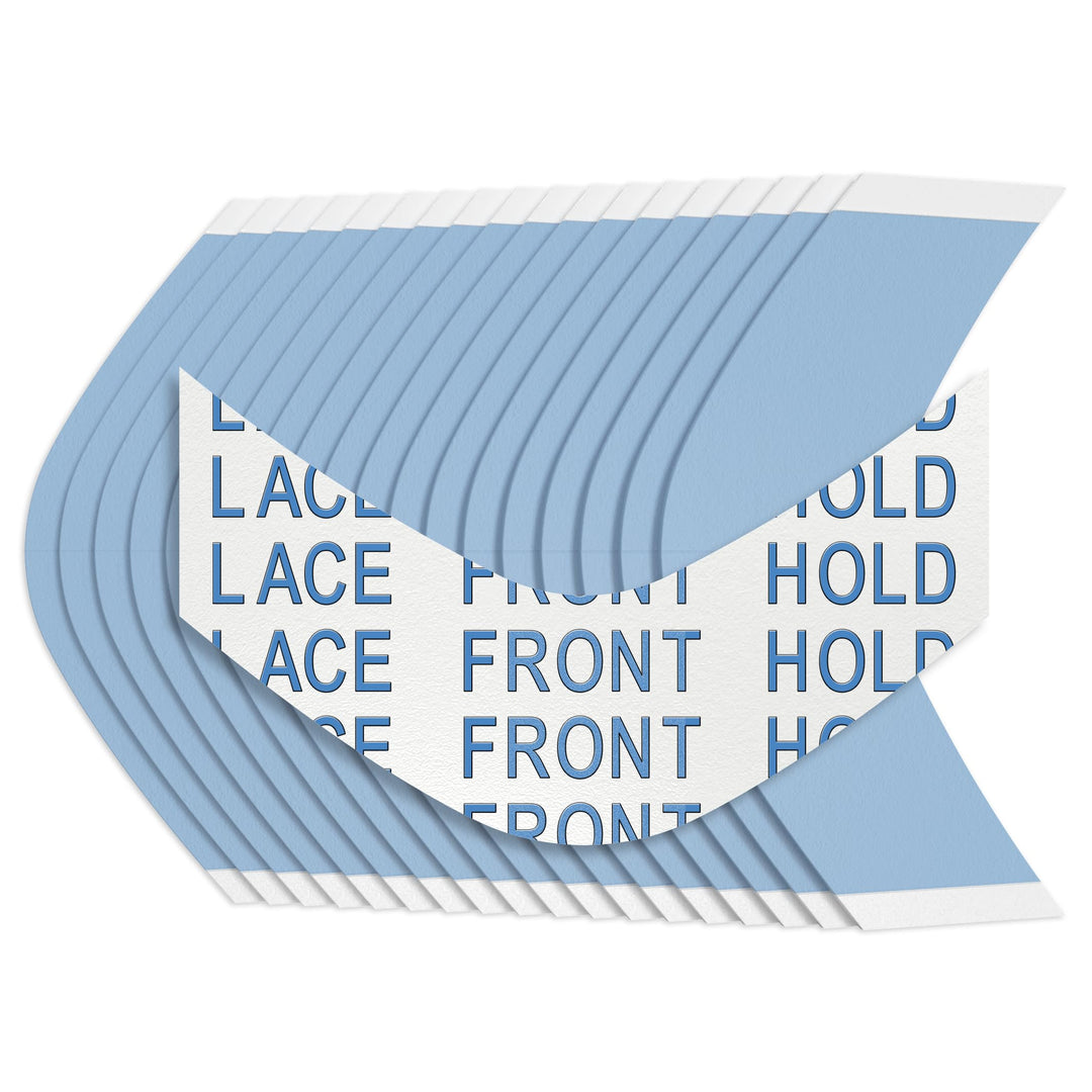 Sunshine Tape Premium Blue Liner Lace Front Hold Wig Tape | 36pcs | Double Sided Adhesive Tape for Toupee | Strong Hold Waterproof Strips | Made in USA (36, A Curve)